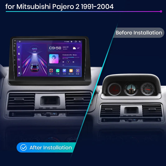 Junsun V1 Plus Car Radio For Mitsubishi Pajero 2 V20 V30 V40 1991 - 2004 wireless CarPlay Android Auto No 2 din 2din DVD