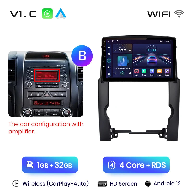 Junsun V1pro AI Voice 2 din Android Auto Radio For Kia Sorento 2 XM 2009 - 2012 Carplay Car Multimedia GPS 2din autoradio