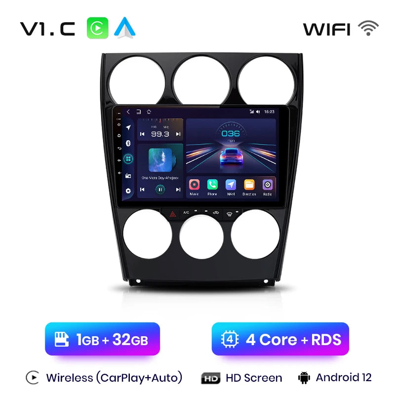 Junsun V1pro AI Voice Android Auto Radio for Mazda 6 2004-2015 Carplay 4G Car Multimedia GPS 2din autoradio