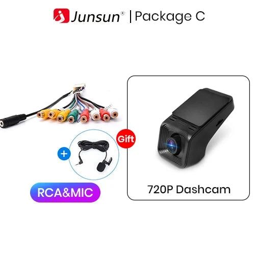 Junsun Car Stereo Radio RCA Output Wire Aux-in Adapter Cable with MIC Car Accessories