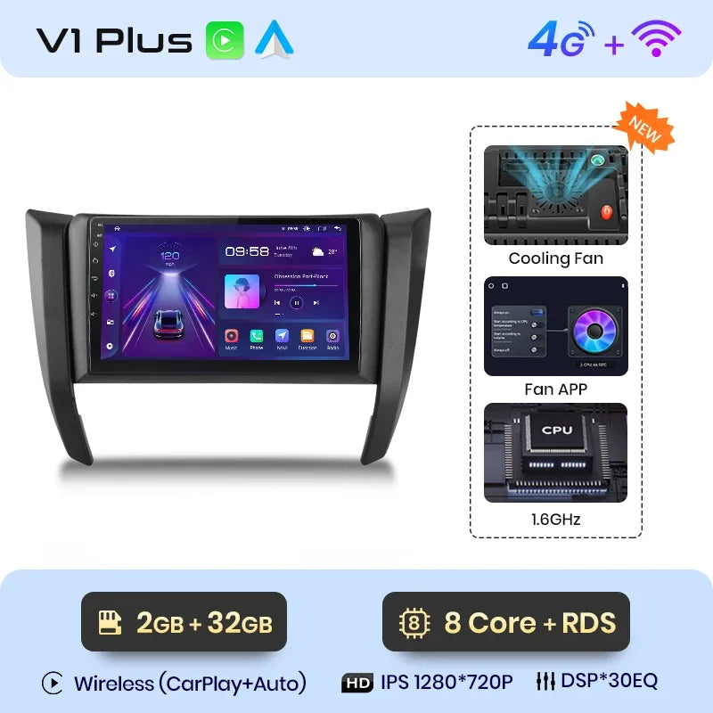 Junsun Wireless CarPlay Android Auto Radio For Nissan Navara Frontier NP300 4 D23 2014-2021 Car Intelligent Systems RDS BT WiFi