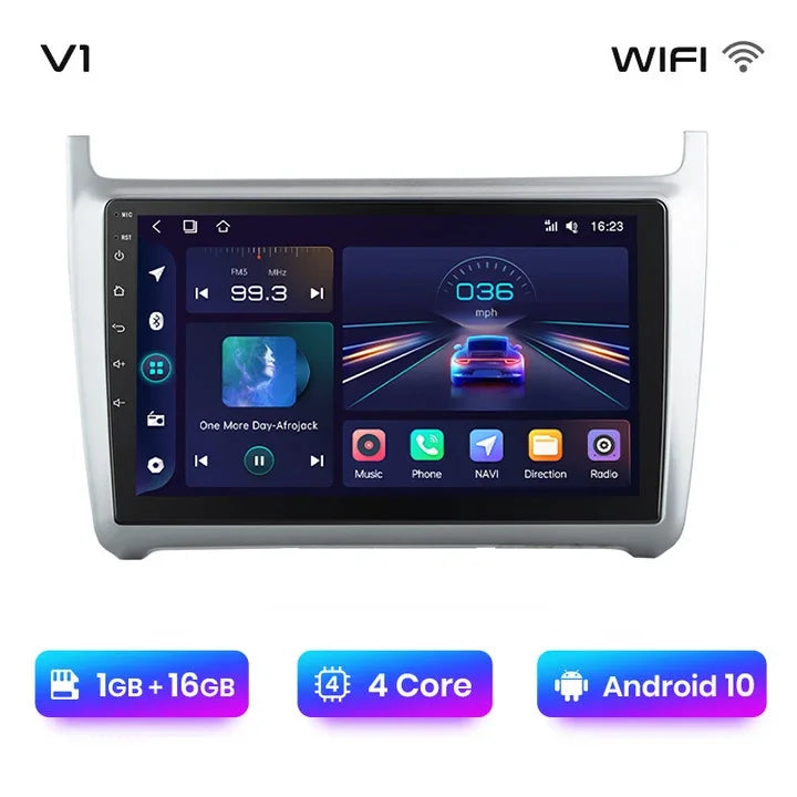 Junsun Wireless CarPlay Android Auto Radio For VOLKSWAGEN POLO 2014 Car Intelligent Systems RDS BT WiFi 2 din