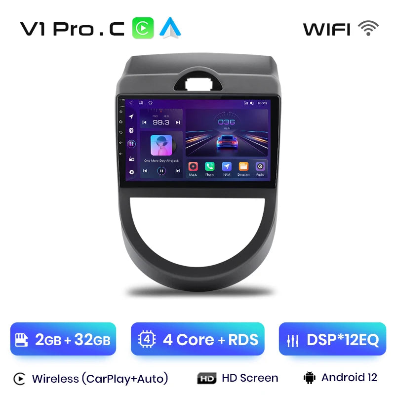 Junsun V1 AI Voice Wireless CarPlay Android Auto Radio For Kia Soul AM 2008-2011 4G Car Multimedia GPS 2din autoradio
