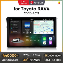 Junsun V3 Plus 2K Wireless CarPlay Android Auto Car Intelligent Systems For Toyota RAV4 RAV 4 2005 2006 2007 - 2013  Autoradio