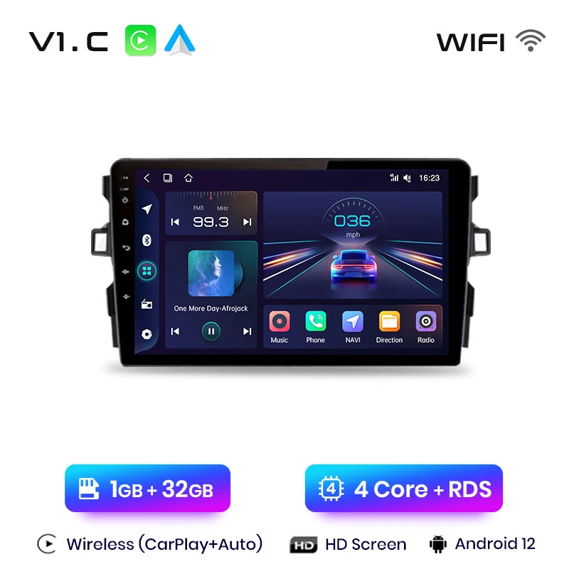 Junsun V1pro AI Voice Android Auto Radio For Toyota Auris E150 2006 -2012 Carplay Car Multimedia GPS 2din autoradio