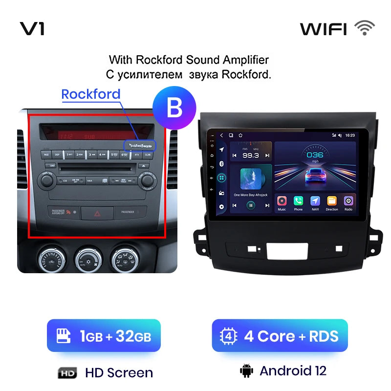 Junsun V1pro 2 din Android Auto Radio For Mitsubishi Outlander xl 2 2005-2011 Citroen C-Crosser Carplay Car Multimedia autoradio
