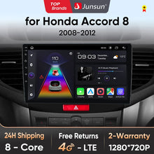 Junsun V1 AI Voice Wireless CarPlay Android Auto Radio For Honda Accord 8 2008-2012 4G Car Multimedia GPS 2din autoradio