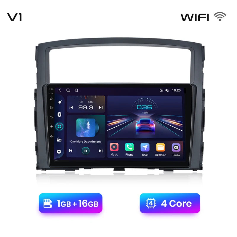 Junsun V1 Plus Car Radio For Mitsubishi Pajero 4 V80 V90 2006 - 2014 wireless CarPlay Android Auto No 2 din 2din DVD