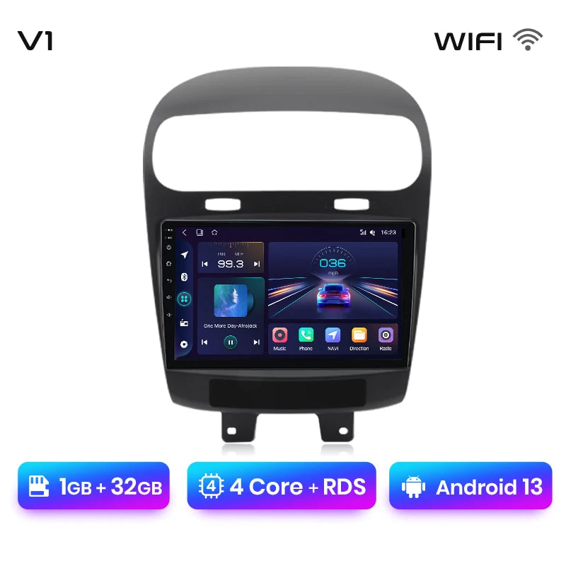 Junsun V1 Plus Car Radio For Dodge Journey Fiat Freemont 2011 - 2020 wireless CarPlay Android Auto No 2 din 2din DVD