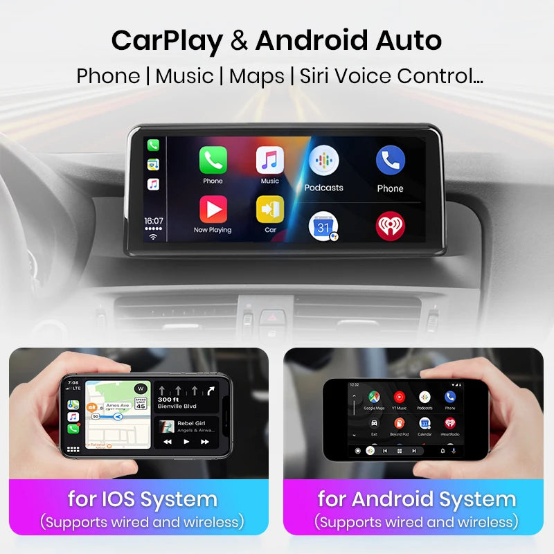 Junsun 10.25 inch CarPlay For Apple Car Radio Multimedia For BMW X3 F25 X4 F26 2013-2017 CIC NBT Wireless Android Auto Stereo
