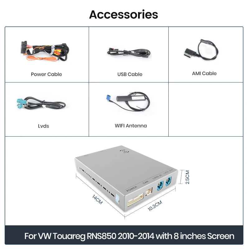 Junsun Wireless CarPlay Car Radio For Volkswagen Touareg RNS850 2010-2018 Android Multimedia