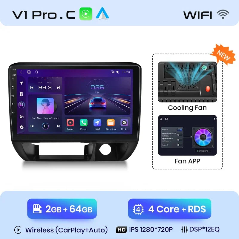 Junsun Wireless CarPlay Android Auto Radio For Suzuki Jimny 1998 1999 2000 2001-2004 Car Intelligent Systems RDS BT WiFi 2 din