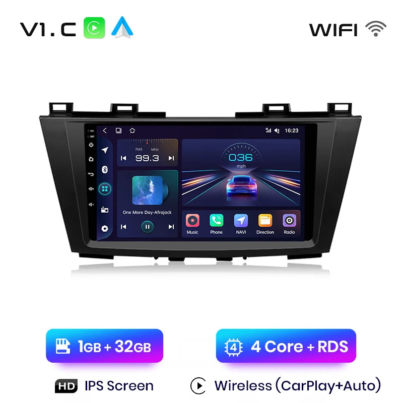 Junsun V1 AI Voice Wireless CarPlay Android Auto Radio For MAZDA 5 2010-2015 4G Car Multimedia GPS 2din autoradio
