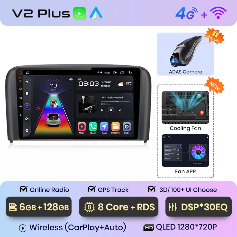 Junsun V1 Pro For Volvo S80 1998 - 2006 Android Car Radio Car video players CarPlay Android Auto GPS No 2 din 2din DVD Junsun Official Store