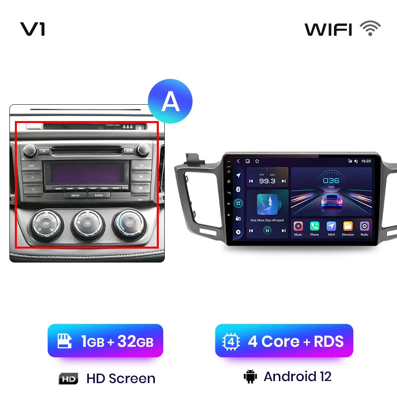 Junsun V1pro AI Voice 2 din Android Auto Radio for Toyota RAV4 RAV 4 2012 - 2018 Carplay 4G Car Multimedia GPS 2din autoradio