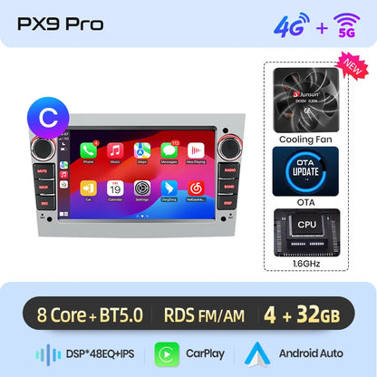 JUNSUN Car Radio For Opel Astra Antara Vectra Corsa Zafira Vivaro  Multimedia Wireless  Carplay  Android Auto Stereo Autoradio