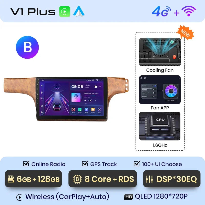 Junsun Wireless CarPlay Android Auto Radio For VOLKSWAGEN LAVIDA 2007 2008 2009 2010 Car Intelligent Systems RDS BT WiFi 2 din