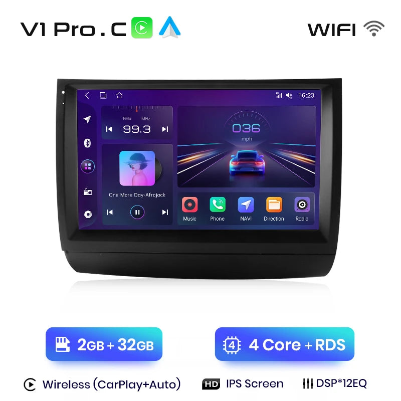Junsun V1pro AI Voice Android Auto Radio For Toyota Prius 20 2002-2009 Carplay Car Multimedia GPS 2din autoradio