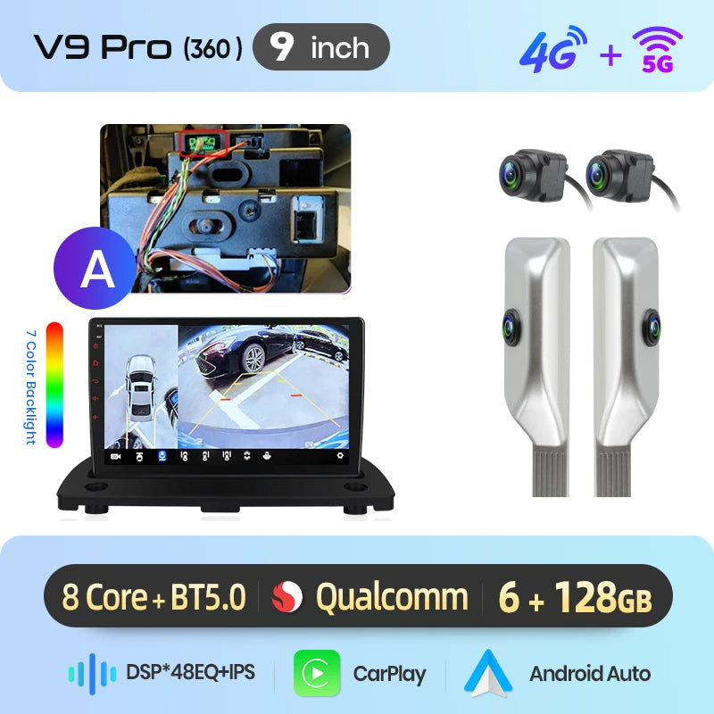 Junsun Wireless CarPlay Car Radio For Volvo XC90 2004-2014 Android Multimedia