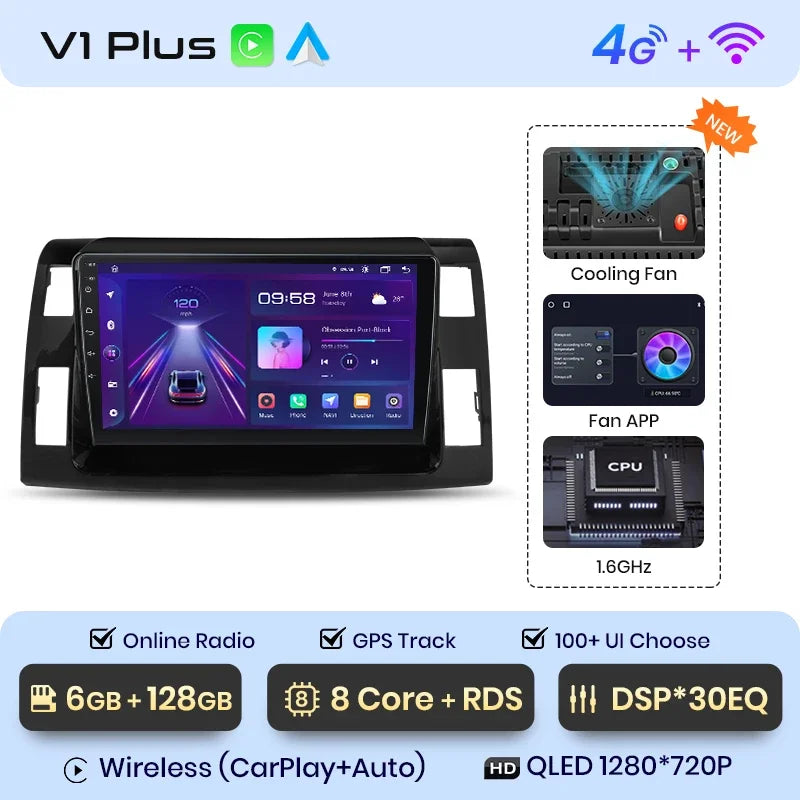 Junsun Wireless CarPlay Android Auto Radio For Toyota Previa XR50 3 III Estima 2006-2019 Car Intelligent Systems RDS BT WiFi