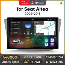 Junsun V3 Plus 2K Android 13 Wireless CarPlay Android Auto Car Intelligent Systems for Seat Altea 2004-2015 7870 Autoradio