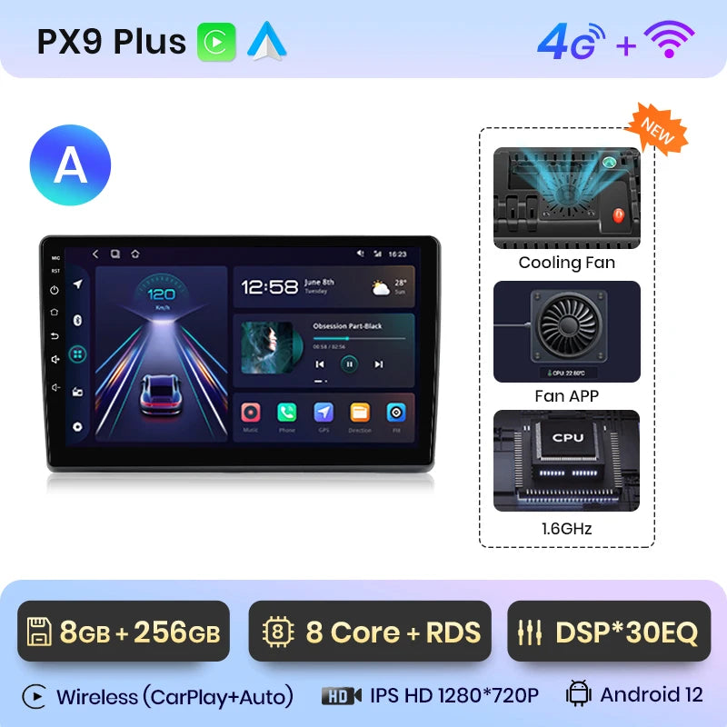 AWESAFE Wireless CarPlay Android Auto Autoradio For Fiat Ducato Peugeot Boxer 2 Citroen Jumper 2 2006 -2023