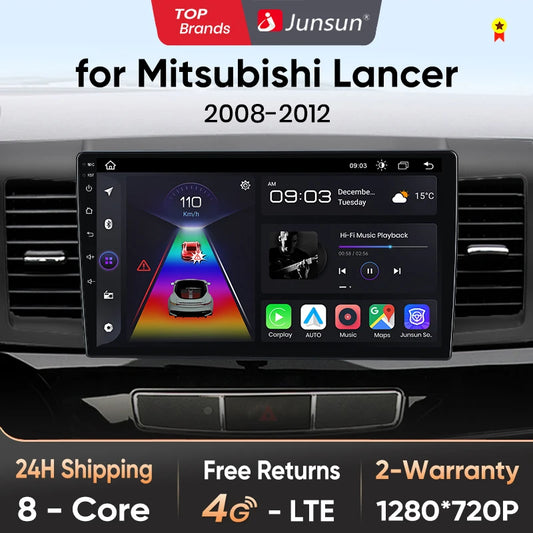 Junsun Car Radio For Mitsubishi Lancer 2007 - 2013 wireless CarPlay Android Auto car intelligent systems No 2 din 2din DVD