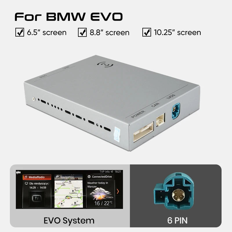 Junsun Wireless CarPlay Android For BMW NBT CIC System 1 2 3 4 5 Series X1 X3 X4 X5 F20 F21 F30 F31 F34 F10 F48 F25 F26 F10 E84 - Junsun Official Store
