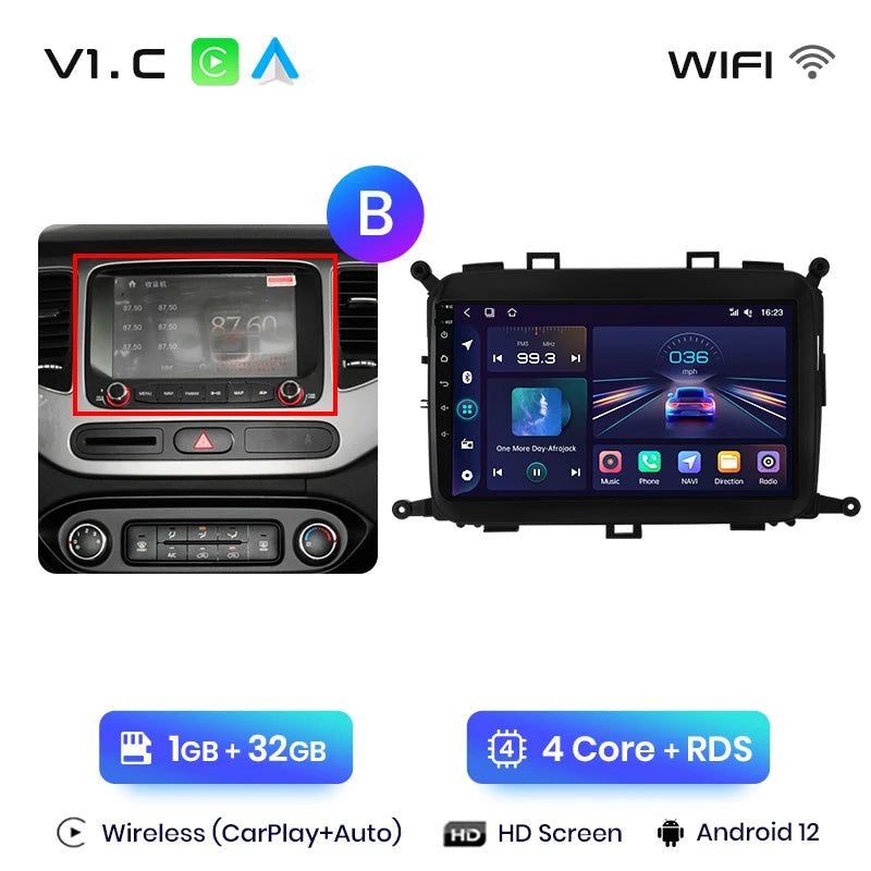 Junsun V1pro AI Voice 4G Carplay Android Auto Multimedia Player For Kia Carens 2013-2018 2din Car Radio GPS autoradio bluetooth