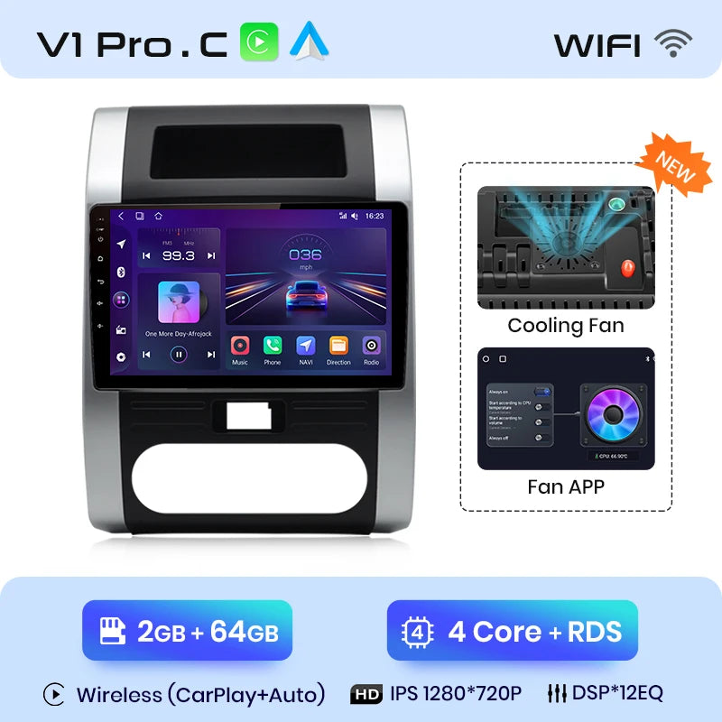 Junsun V1pro AI Voice 2 din Android Auto Radio For Nissan x trail t31 2008-2012 Carplay 4G Car Multimedia GPS 2din autoradio