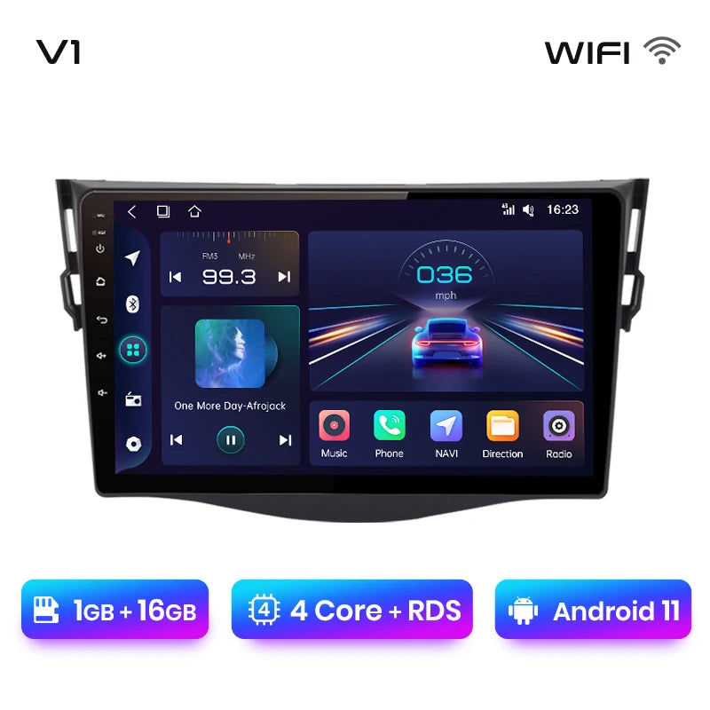 Junsun V1 AI Voice Wireless CarPlay Android Auto Radio For Toyota RAV4 RAV 4 2005-2012 2013 4G Car Multimedia GPS 2din autoradio