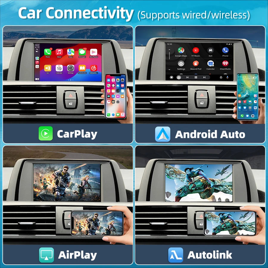 Junsun Wireless CarPlay Android For BMW NBT CIC System 1 2 3 4 5 Series X1 X3 X4 X5 F20 F21 F30 F31 F34 F10 F48 F25 F26 F10 E84 - Junsun Official Store