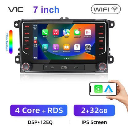 Junsun 2Din Wireless CarPlay for Apple Android Auto Car Radio Multimedia Player For VW Volkswagen Skoda Octavia PASSAT B6 GOLF