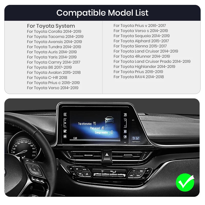 Junsun Wireless Carplay Android Auto Module Box for TOYOTA CHR Corolla Camry Auris Prius RAV4 Avensis Highlander Touch2 Entune 2