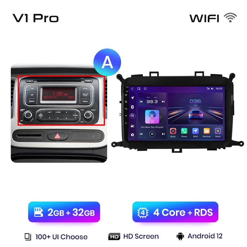 Junsun V1pro AI Voice 4G Carplay Android Auto Multimedia Player For Kia Carens 2013-2018 2din Car Radio GPS autoradio bluetooth