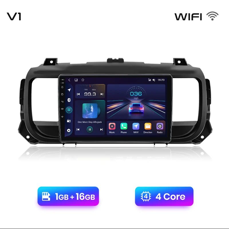 Junsun Car Radio For Peugeot Expert 3 Citroen Jumpy 3 SpaceTourer 2016 - 2021 wireless CarPlay Android Auto No 2 din 2din DVD