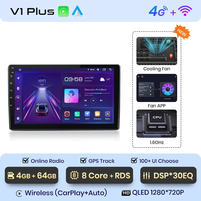 Junsun Wireless CarPlay Android Auto Car Radio Multimedia For Volkswagen Bora 2005-2006 GPS Intelligent Systems Smart Autoradio