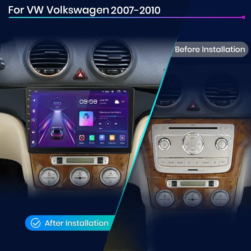 Junsun Wireless CarPlay Android Auto Radio For VOLKSWAGEN LAVIDA 2007 2008 2009 2010 Car Intelligent Systems RDS BT WiFi 2 din
