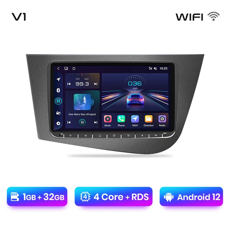 Junsun AI Voice Android Auto Radio for Seat Leon MK2 2005 2006 2007 - 2012 Carplay Car Multimedia RDS DSP GPS No 2din autoradio