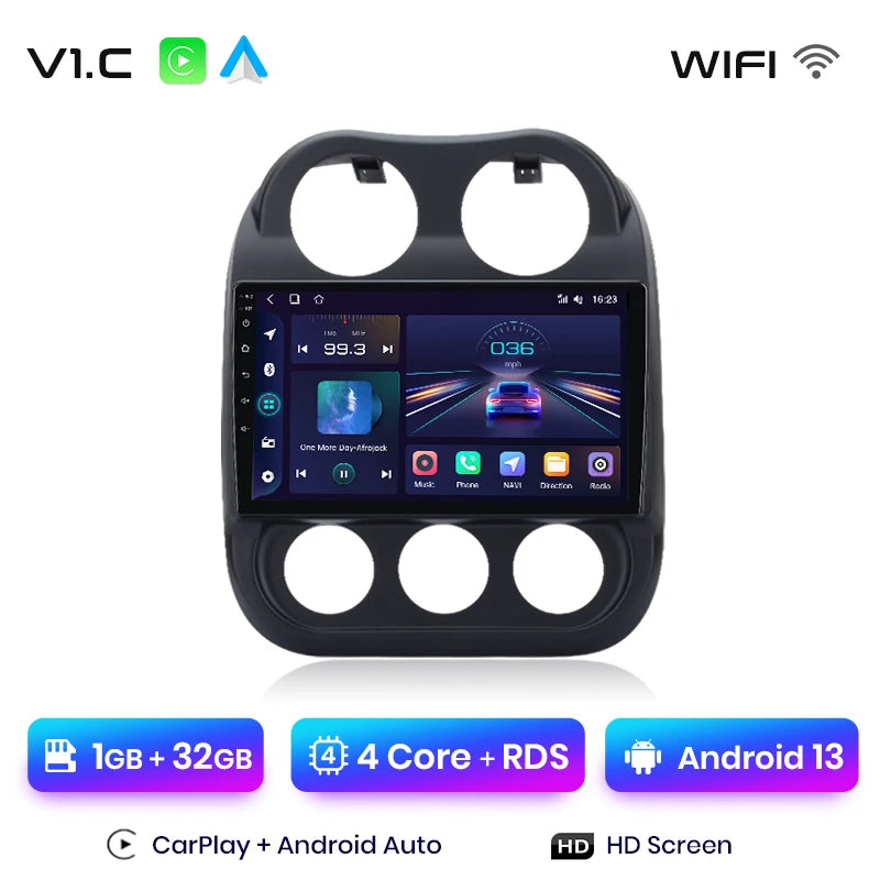Junsun Car Radio For JEEP Compass Patriot 2010 - 2016 wireless CarPlay Android Auto car intelligent systems No 2 din 2din DVD