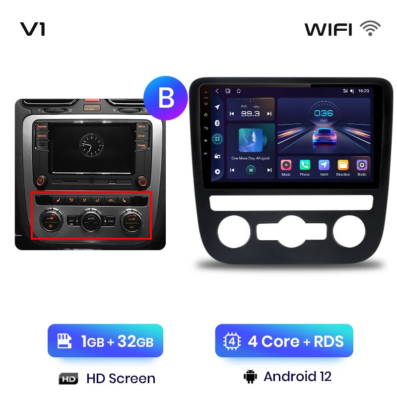 Junsun V1pro AI Voice 2 din Android Auto Radio For VW Volkswagen Scirocco 2008-2013 Carplay 4G Car Multimedia GPS 2din autoradio