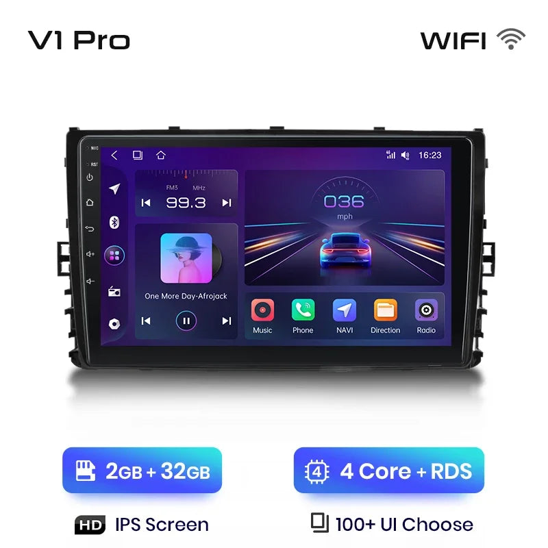 Junsun Wireless CarPlay Android Auto Radio For Volkswagen VW MQB POLO VI Jetta MK7 T6 Bora 2018 2019 2020 2021 4G 2 din RDS BT