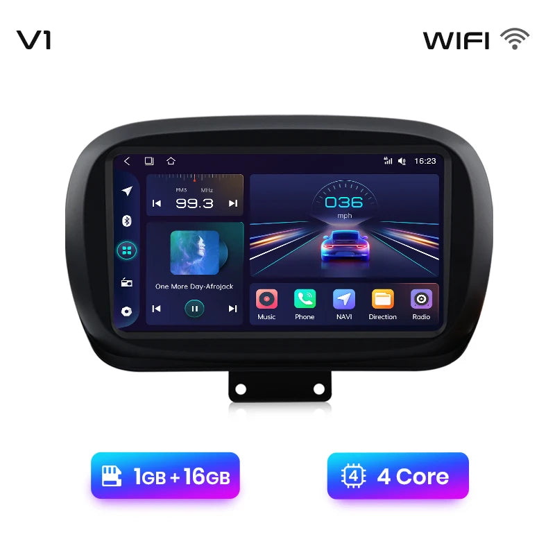 Junsun V1 Plus Car Radio For Fiat 500X 2014 - 2020 wireless CarPlay Android Auto car intelligent systems No 2 din 2din DVD