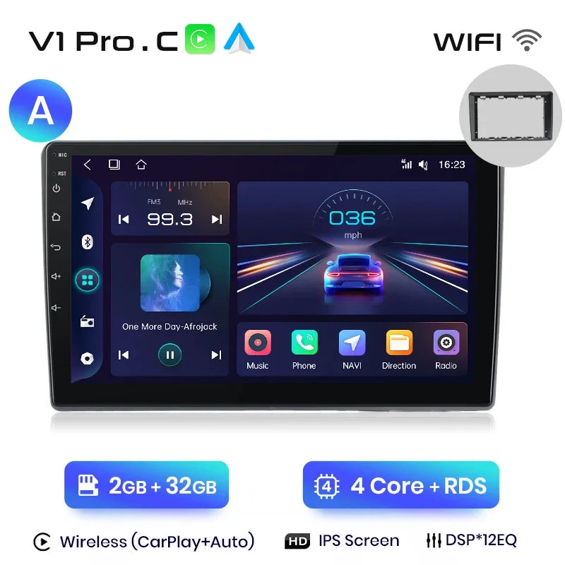 Junsun Wireless CarPlay Android Auto Car Radio Multimedia For VW Passat B5 B6 2004-2010  GPS Intelligent Systems Smart Autoradio