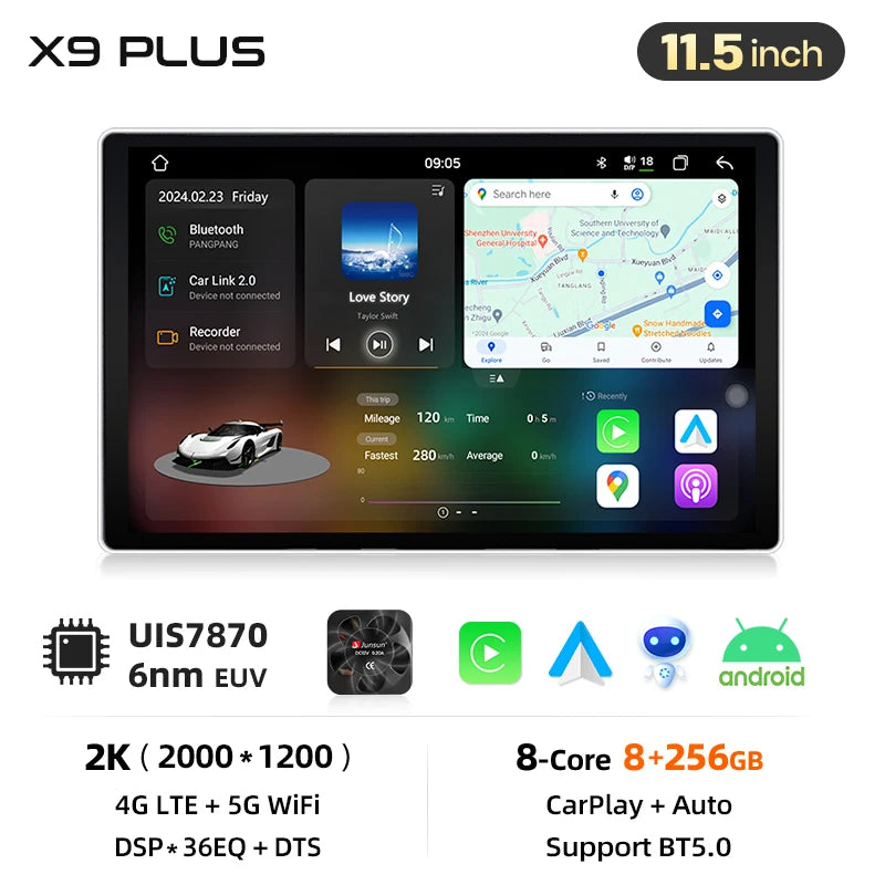 Junsun Wireless CarPlay Car Radio For Audi A3 2003 2004 2005 2006 2007-2013 Android Multimedia
