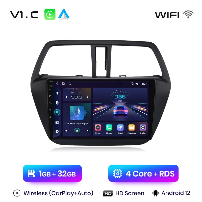 Junsun V1pro AI Voice 2 din Android Auto Radio For Suzuki SX4 2 S-Cross 2012 - 2016 Carplay 4G Car Multimedia GPS autoradio