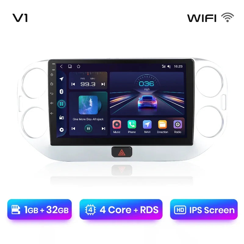 Junsun Wireless CarPlay Android Auto Radio For VOLKSWAGEN TIGUAN 2010 2011 2012-2017 Car Intelligent Systems RDS BT WiFi 2 din