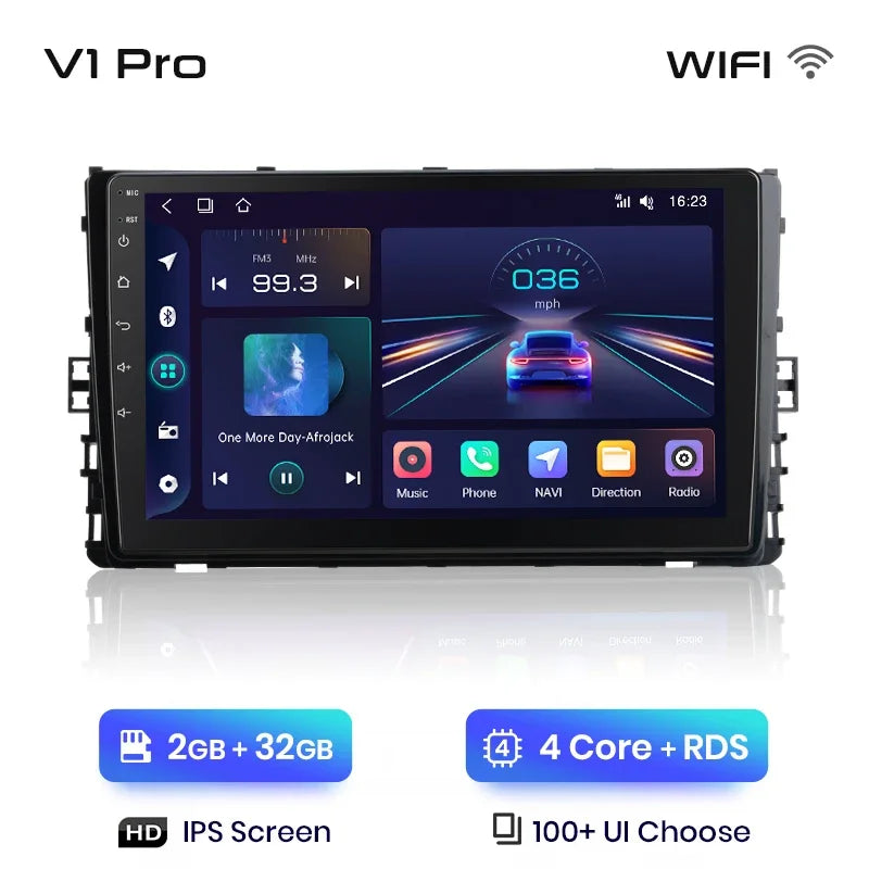 Junsun Wireless CarPlay Android Auto Radio For VOLKSWAGEN LAVIDA PLU 2018 Car Intelligent Systems RDS BT WiFi 2 din