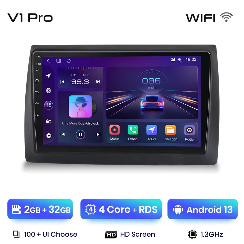 Junsun V1 Plus Car Radio For Fiat Stilo 2001 - 2010 wireless CarPlay Android Auto car intelligent systems No 2 din 2din DVD