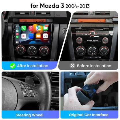 Junsun eSIM Wireless CarPlay Android Auto For Mazda 3 bk maxx axel 2004 2005 2006 2007 2008 2009-2013 2Din Autoradio RDS BT DSP